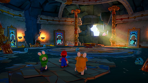 画像ギャラリー No.005のサムネイル画像 / Switch「マリオ＋ラビッツ最新作（仮称）」の最新画像が公開。闇の力を持つ巨大な敵から星を救うため，マリオとラビッツが宇宙を旅する