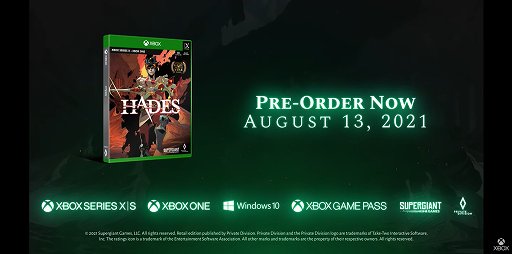 画像ギャラリー No.001のサムネイル画像 / ［E3 2021］のローグライクアクション「Hades」のコンシューマ版が8月13日に登場。Xbox Game Passにも対応