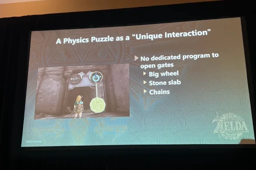 画像ギャラリー No.021のサムネイル画像 / ［GDC 2024］「ゼルダの伝説　ティアーズ オブ ザ キングダム」の自由な遊びは，現実的な物理のルールで世界ができていたからだった