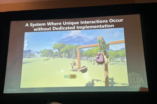 画像ギャラリー No.027のサムネイル画像 / ［GDC 2024］「ゼルダの伝説　ティアーズ オブ ザ キングダム」の自由な遊びは，現実的な物理のルールで世界ができていたからだった