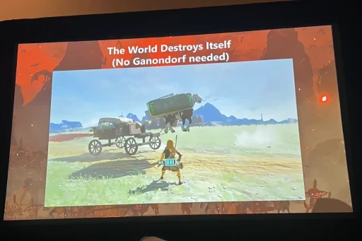 画像ギャラリー No.045のサムネイル画像 / ［GDC 2024］「ゼルダの伝説　ティアーズ オブ ザ キングダム」の自由な遊びは，現実的な物理のルールで世界ができていたからだった