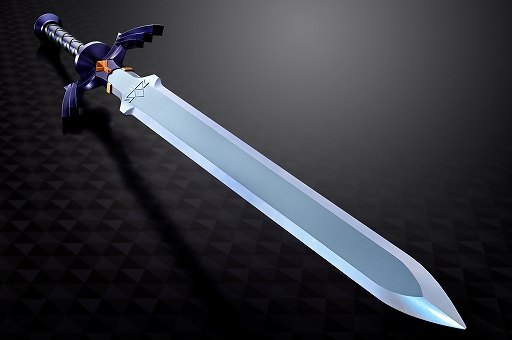 画像ギャラリー No.001のサムネイル画像 / 「ゼルダの伝説」のマスターソードを全長約105cmのサイズで立体化。SEやゼルダのBGMを多数収録し,振動ギミックも内蔵