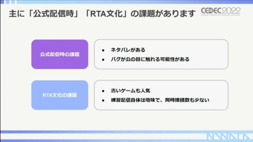 画像ギャラリー No.026のサムネイル画像 / ［CEDEC 2022］RTA走者が語る，RTAを使ったプロモーションの活用事例。ポイントはコミュニティ文化の理解にアリ？