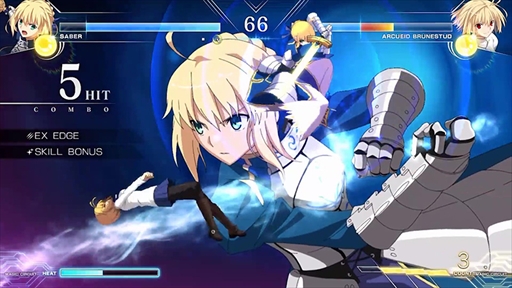 画像ギャラリー No.003のサムネイル画像 / 「MELTY BLOOD: TYPE LUMINA」にFateシリーズからセイバーが参戦。リーチとスピードを生かした真っ向勝負を得意とするキャラクター