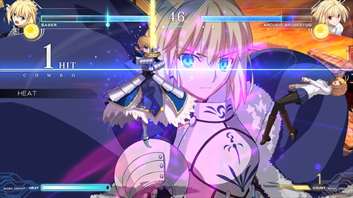 画像ギャラリー No.007のサムネイル画像 / 「MELTY BLOOD: TYPE LUMINA」にFateシリーズからセイバーが参戦。リーチとスピードを生かした真っ向勝負を得意とするキャラクター