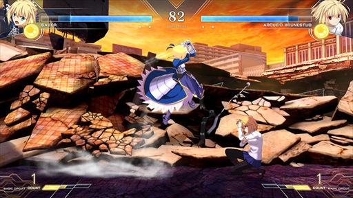 画像ギャラリー No.009のサムネイル画像 / 「MELTY BLOOD: TYPE LUMINA」にFateシリーズからセイバーが参戦。リーチとスピードを生かした真っ向勝負を得意とするキャラクター