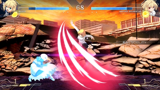 画像ギャラリー No.011のサムネイル画像 / 「MELTY BLOOD: TYPE LUMINA」にFateシリーズからセイバーが参戦。リーチとスピードを生かした真っ向勝負を得意とするキャラクター