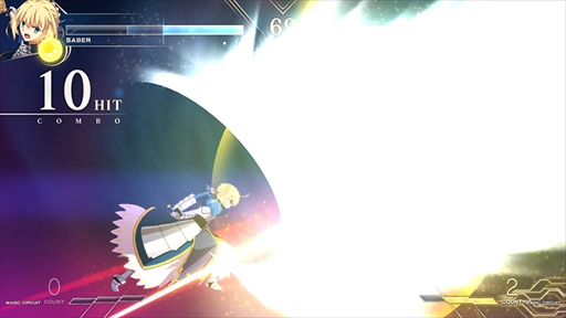 画像ギャラリー No.017のサムネイル画像 / 「MELTY BLOOD: TYPE LUMINA」にFateシリーズからセイバーが参戦。リーチとスピードを生かした真っ向勝負を得意とするキャラクター