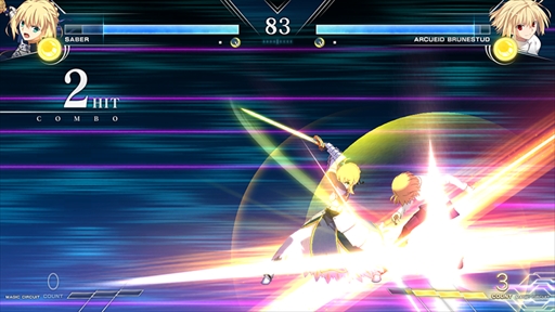 画像ギャラリー No.018のサムネイル画像 / 「MELTY BLOOD: TYPE LUMINA」にFateシリーズからセイバーが参戦。リーチとスピードを生かした真っ向勝負を得意とするキャラクター