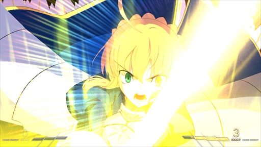 画像ギャラリー No.019のサムネイル画像 / 「MELTY BLOOD: TYPE LUMINA」にFateシリーズからセイバーが参戦。リーチとスピードを生かした真っ向勝負を得意とするキャラクター