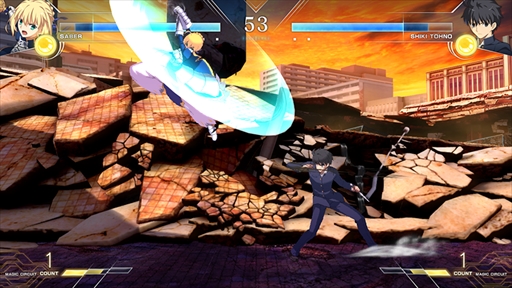 画像ギャラリー No.021のサムネイル画像 / 「MELTY BLOOD: TYPE LUMINA」にFateシリーズからセイバーが参戦。リーチとスピードを生かした真っ向勝負を得意とするキャラクター
