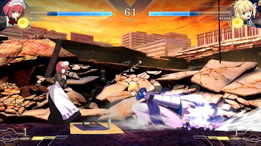 画像ギャラリー No.029のサムネイル画像 / 「MELTY BLOOD: TYPE LUMINA」にFateシリーズからセイバーが参戦。リーチとスピードを生かした真っ向勝負を得意とするキャラクター