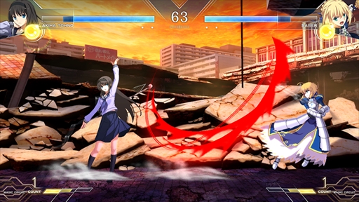画像ギャラリー No.030のサムネイル画像 / 「MELTY BLOOD: TYPE LUMINA」にFateシリーズからセイバーが参戦。リーチとスピードを生かした真っ向勝負を得意とするキャラクター