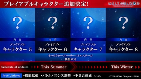 画像ギャラリー No.003のサムネイル画像 / 「MELTY BLOOD: TYPE LUMINA」追加キャラクターのロードマップが公開に。プレイヤーマッチのアップデートを6月29日に実施