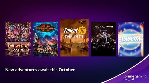 画像ギャラリー No.002のサムネイル画像 / Prime Gaming,「Fallout 76」「Total War: Warhammer II」など10月のフリープレイタイトルとゲーム内コンテンツを発表