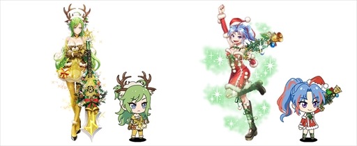 画像ギャラリー No.003のサムネイル画像 / 「ナナリズムダッシュ」，クリスマス衣装の「テルミィ」と「リヴァイア」が特別ガチャで登場