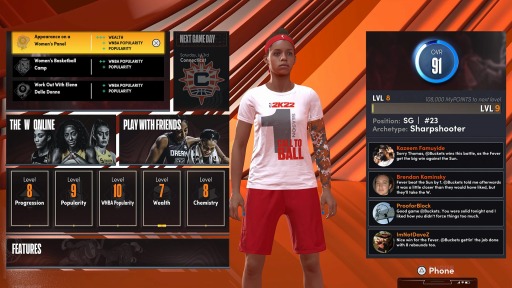 画像ギャラリー No.002のサムネイル画像 / 「NBA 2K22」のPS5/Xbox Series X版の“The W”の新機能が公開。休養日に3つのアクティビティを追加し,The Wオンラインを刷新