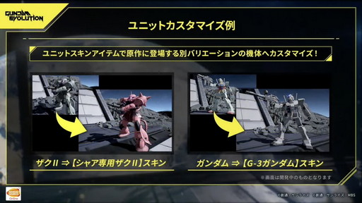 画像ギャラリー No.003のサムネイル画像 / 新作ガンダムFPS「GUNDAM EVOLUTION」の公式番組をレポート。CBTで使用可能なユニットとゲームのルールを紹介