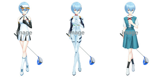 画像ギャラリー No.002のサムネイル画像 / 「白猫GOLF」，「エヴァンゲリオン」とのコラボイベントを開催。綾波レイと式波・アスカ・ラングレーがゴルフウェア姿で登場