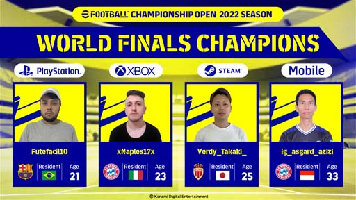 画像ギャラリー No.004のサムネイル画像 / 「eFootball Championship Open 2022 Steam部門」の優勝者は「Verdy Takaki」選手