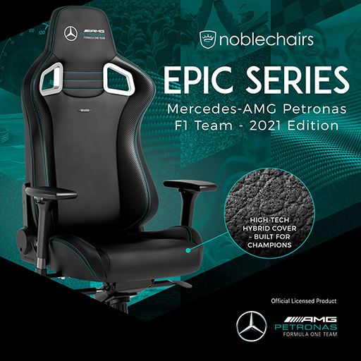 画像ギャラリー No.001のサムネイル画像 / noblechairs,メルセデスF1コラボゲームチェアの2021年モデルを国内発売
