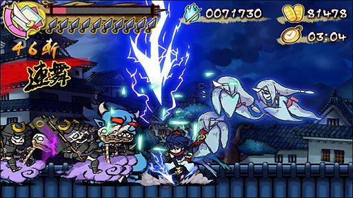 画像ギャラリー No.003のサムネイル画像 / PC版「退魔忍法帖〜妖怪地獄変〜」のSteamストアページが公開。忍術やクナイ，刀で妖怪を倒していく，F K Digital開発の2Dアクション