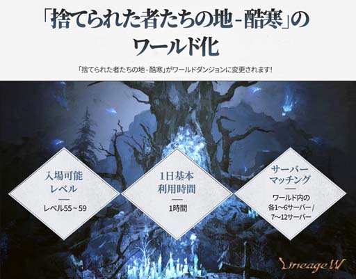 画像ギャラリー No.002のサムネイル画像 / 「リネージュW」，新規システム「錬金術」追加。“捨てられた者たちの地 - 酷寒”がワールドダンジョンに変更