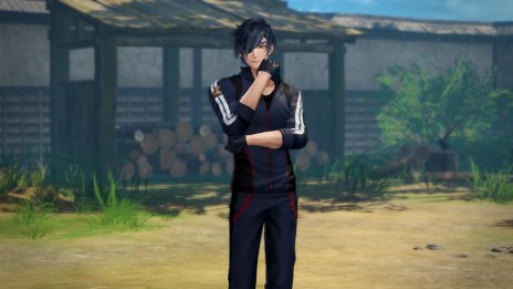 画像ギャラリー No.009のサムネイル画像 / 「刀剣乱舞無双」，第四部隊の鶴丸国永，燭台切光忠，大倶利伽羅の内番風装束を配信開始。第五部隊＆謎の人物“面影”の装束は4月7日に登場