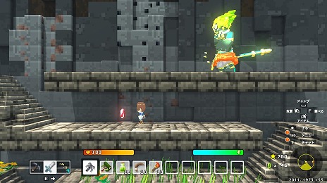 画像ギャラリー No.010のサムネイル画像 / サンドボックスゲーム「テラビット」，横スクロールや見下ろし型の2D風ゲームを制作できるツール「2Dゲームエディタ」β版を公開