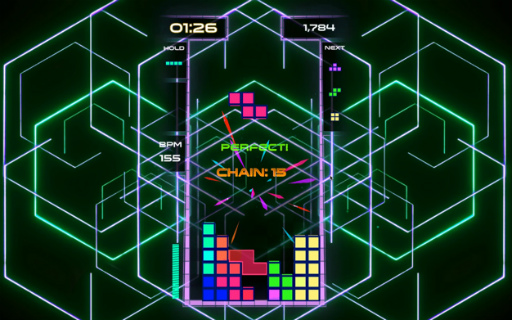 画像ギャラリー No.003のサムネイル画像 / パズル×音ゲー「Tetris Beat(テトリス ビート)」がApple Arcadeで配信中。アリソン・ワンダーランドさんらの独占楽曲でTスピン