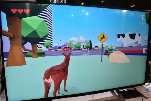 画像ギャラリー No.005のサムネイル画像 / ［TGS 2021］「ごく普通の鹿のゲーム DEEEER Simulator」のSwitch版をプレイ。鹿になってスローライフと“街破壊”の両方を体験してきた