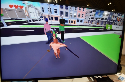 画像ギャラリー No.017のサムネイル画像 / ［TGS 2021］「ごく普通の鹿のゲーム DEEEER Simulator」のSwitch版をプレイ。鹿になってスローライフと“街破壊”の両方を体験してきた