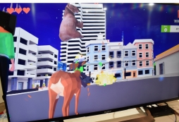 画像ギャラリー No.018のサムネイル画像 / ［TGS 2021］「ごく普通の鹿のゲーム DEEEER Simulator」のSwitch版をプレイ。鹿になってスローライフと“街破壊”の両方を体験してきた