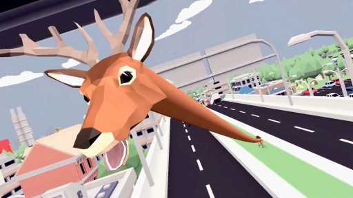 画像ギャラリー No.030のサムネイル画像 / ［TGS 2021］「ごく普通の鹿のゲーム DEEEER Simulator」のSwitch版をプレイ。鹿になってスローライフと“街破壊”の両方を体験してきた