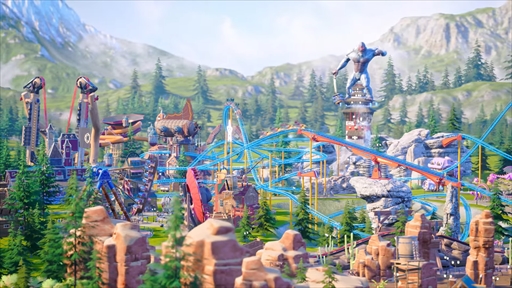 画像ギャラリー No.006のサムネイル画像 / テーマパーク運営ゲーム「Park Beyond」の最新映像が公開に。ジェットコースターを製作するインゲームシーンが確認できる
