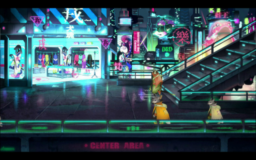画像ギャラリー No.006のサムネイル画像 / 和風でサイバーパンクな仮想世界を舞台にしたADV「浮世」を紹介。サムライネコのカイが現実世界に戻る冒険を描く