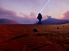 重力を操る不思議な球体となり，惑星の表面を走り，滑空する。「Exo One」プレイインプレッション