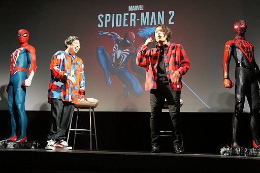 画像ギャラリー No.005のサムネイル画像 / すべての要素がパワーアップした「Marvel's Spider-Man 2」の発表会レポート。盛山さんとせいやさんがファン目線でスパイディ愛を語った
