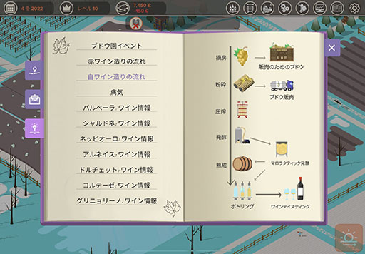 画像ギャラリー No.003のサムネイル画像 / スマホアプリ「醸造物語 Hundred Days」が配信開始。ブドウの栽培からワインの製造，出荷までを楽しめる経営シミュレーション