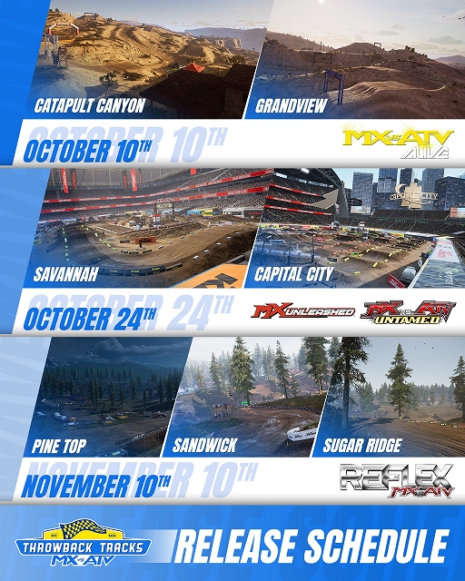 画像ギャラリー No.001のサムネイル画像 / 「MX vs ATV Legends」のTrack Pass購入者向けに,ファンの人気投票で選ばれた7つのトラックを収録する「Throwback Tracks Pack」を追加