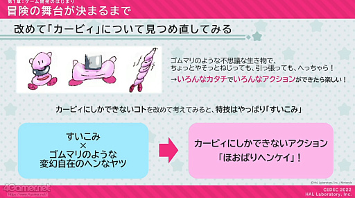 画像ギャラリー No.006のサムネイル画像 / ［CEDEC 2022］「星のカービィ ディスカバリー」の制作を，アートディレクションの視点で振り返る。カービィがまんまるだからこそ生まれた3D化の苦悩とは