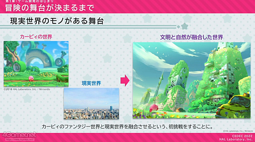 画像ギャラリー No.008のサムネイル画像 / ［CEDEC 2022］「星のカービィ ディスカバリー」の制作を，アートディレクションの視点で振り返る。カービィがまんまるだからこそ生まれた3D化の苦悩とは