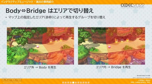 画像ギャラリー No.019のサムネイル画像 / ［CEDEC 2022］「星のカービィ ディスカバリー」の冒険をより一層盛り上げる，インタラクティブな楽曲展開。“環境音に仕掛けられた秘密”も語られたセッションをレポート