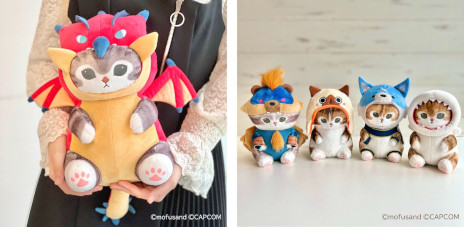 画像ギャラリー No.004のサムネイル画像 / 「モンスターハンター」と「mofusand」がコラボ。ぢゅのさんがデザインした“リオレウス”などのぬいぐるみが9月17日から景品として登場