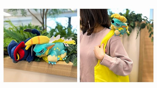 画像ギャラリー No.002のサムネイル画像 / 「モンハンライズ：サンブレイク」ナルガクルガとジンオウガのぬいぐるみ付きエコバッグが景品として登場。5月11日より順次展開