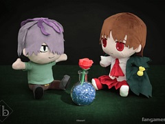 「Ib」最新グッズ，イヴとギャリーのぬいぐるみ，ゲルテナの世界を表現したデザインのデスクマットが本日発売