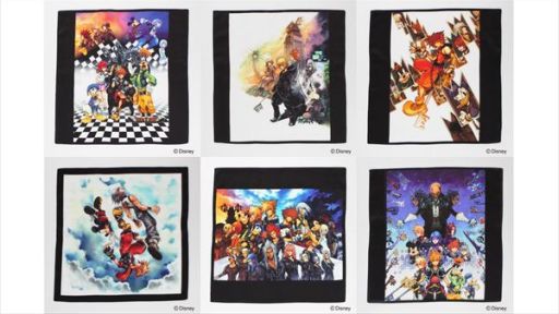 画像ギャラリー No.001のサムネイル画像 / 「KINGDOM HEARTS」シリーズのイラストハンカチが発売決定