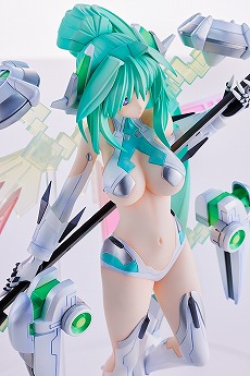 画像ギャラリー No.015のサムネイル画像 / 「超次元ゲイム ネプテューヌ」グリーンハートの1/7完成品フィギュア，受注を開始。あみあみ×AMAKUNIタッグでベールの女神姿を再現