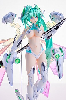 画像ギャラリー No.016のサムネイル画像 / 「超次元ゲイム ネプテューヌ」グリーンハートの1/7完成品フィギュア，受注を開始。あみあみ×AMAKUNIタッグでベールの女神姿を再現