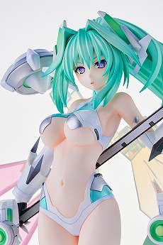 画像ギャラリー No.017のサムネイル画像 / 「超次元ゲイム ネプテューヌ」グリーンハートの1/7完成品フィギュア，受注を開始。あみあみ×AMAKUNIタッグでベールの女神姿を再現